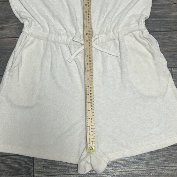Old Navy Terry Shorts Romper Womens Large One Piece Romper Tank Drawstring Waist - Picture 9 of 13